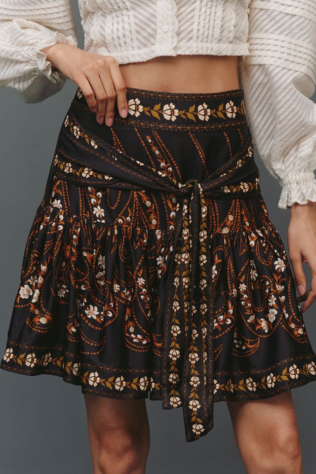 Farm Rio Belted Mini Skirt #1