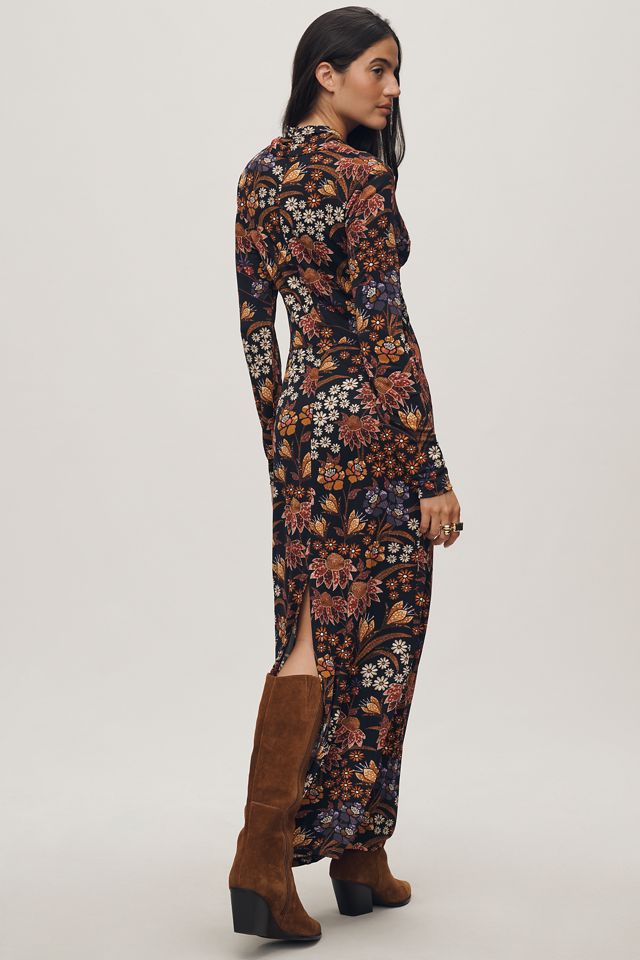 Farm Rio Lili Long-Sleeve V-Neck Maxi Dress #1