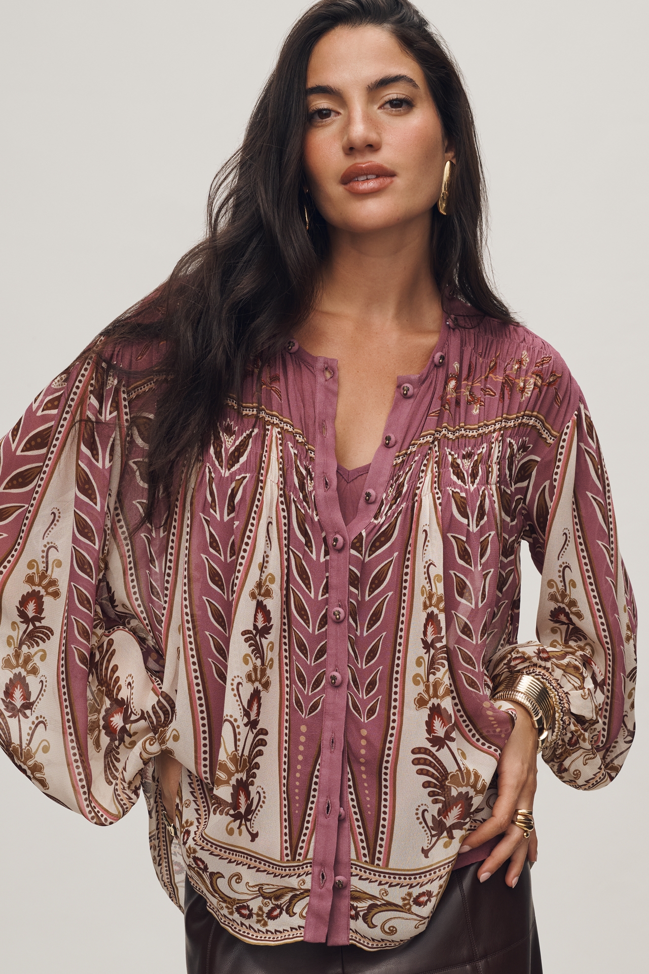 Farm Rio Ainika Smocked Blouse