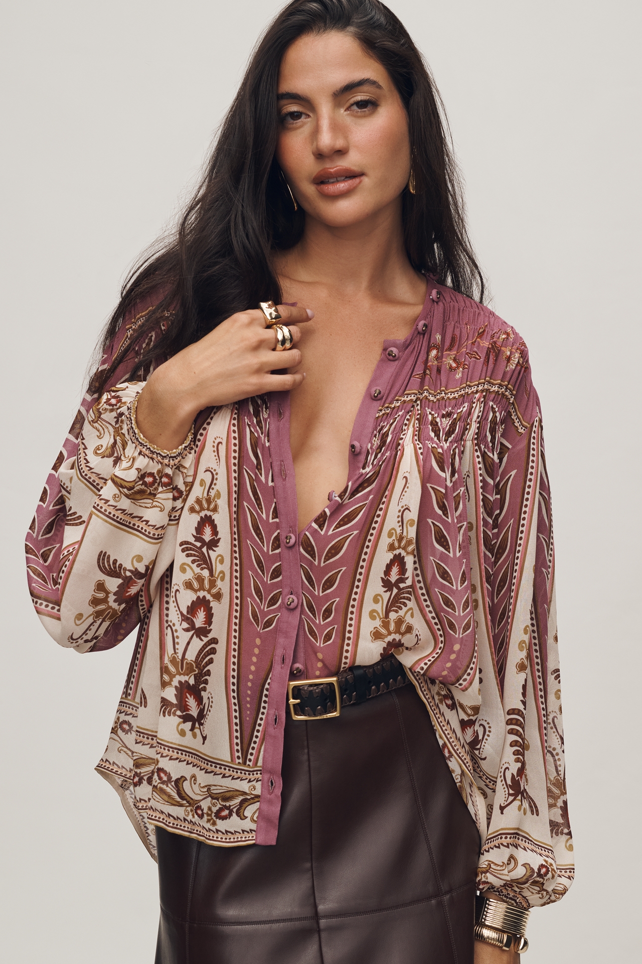 Farm Rio Ainika Smocked Blouse