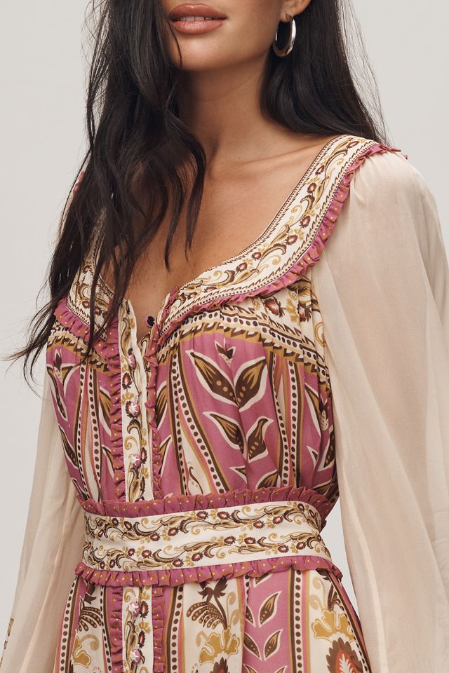 Farm Rio Ainika Smocked Mini Dress #2