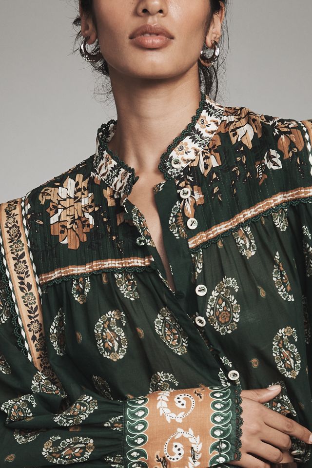 Farm Rio Tayla Buttondown Long-Sleeve Blouse #2