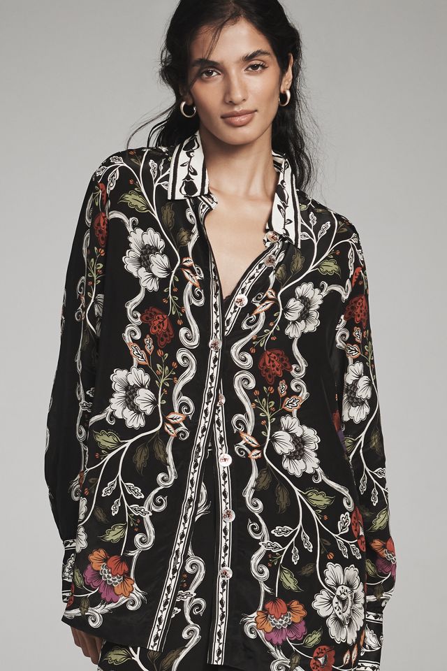 Farm Rio Rocco Long-Sleeve Buttondown Shirt #3