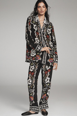 Farm Rio Rocco Long-Sleeve Buttondown Shirt | Anthropologie