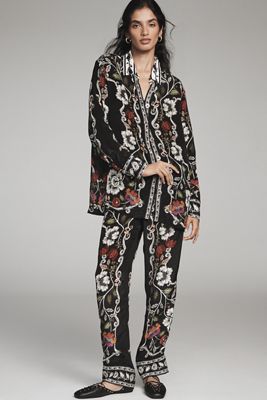 Farm Rio Rocco Long-Sleeve Buttondown Shirt