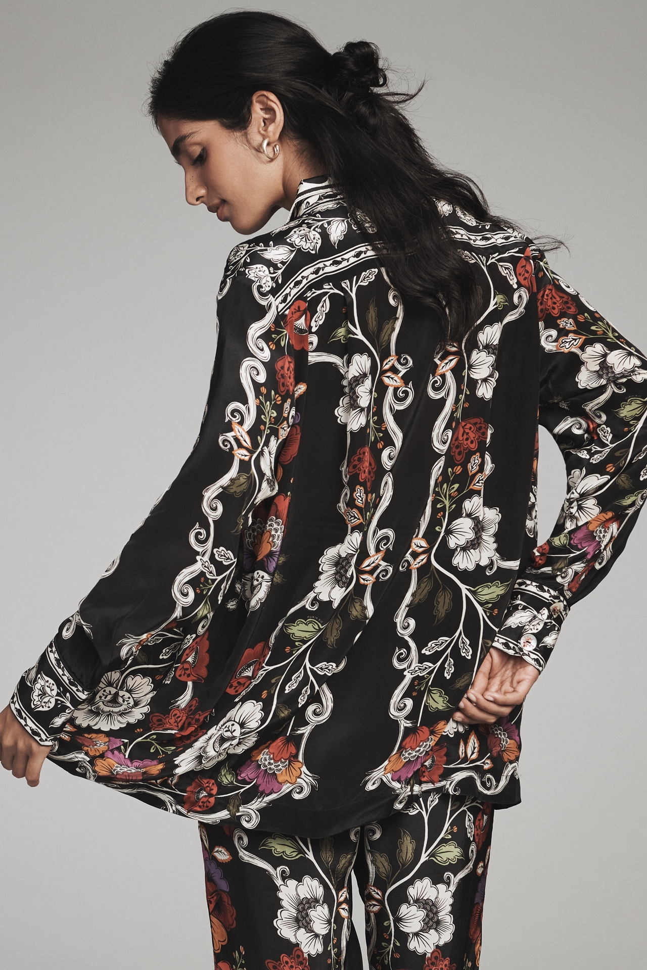 Farm Rio Rocco Long-Sleeve Buttondown Shirt