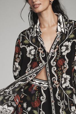 Farm Rio Rocco Long-Sleeve Buttondown Shirt