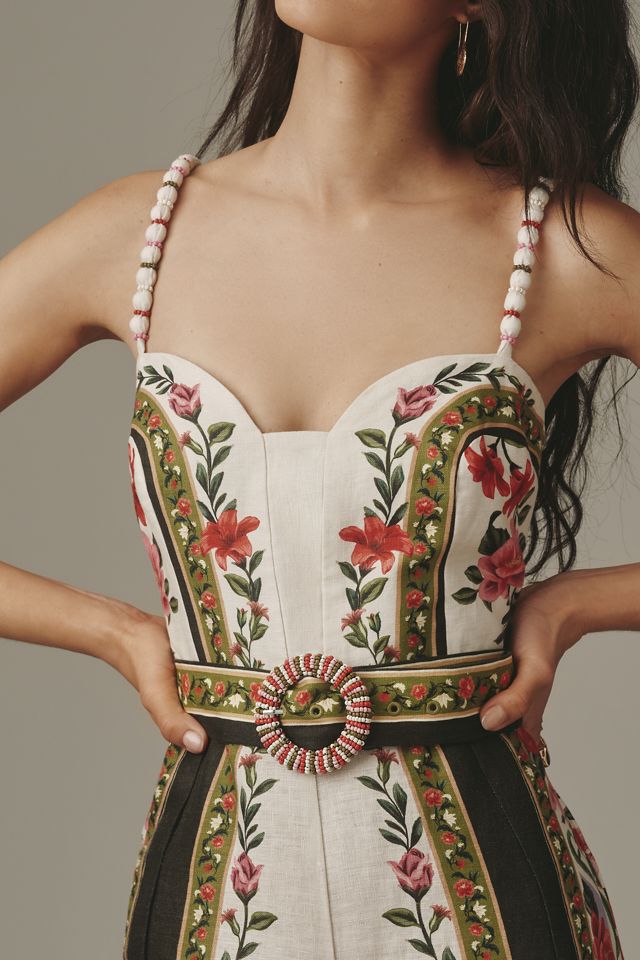 Farm Rio Wonder Rio Belted Linen Jumpsuit #1