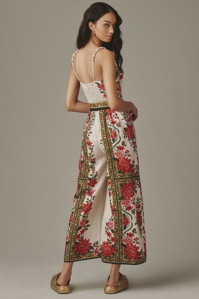 Farm Rio Wonder Rio Belted Linen Jumpsuit #3