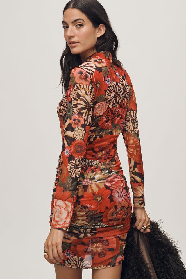 Farm Rio Flowershop Long-Sleeve Tulle Mini Dress #2