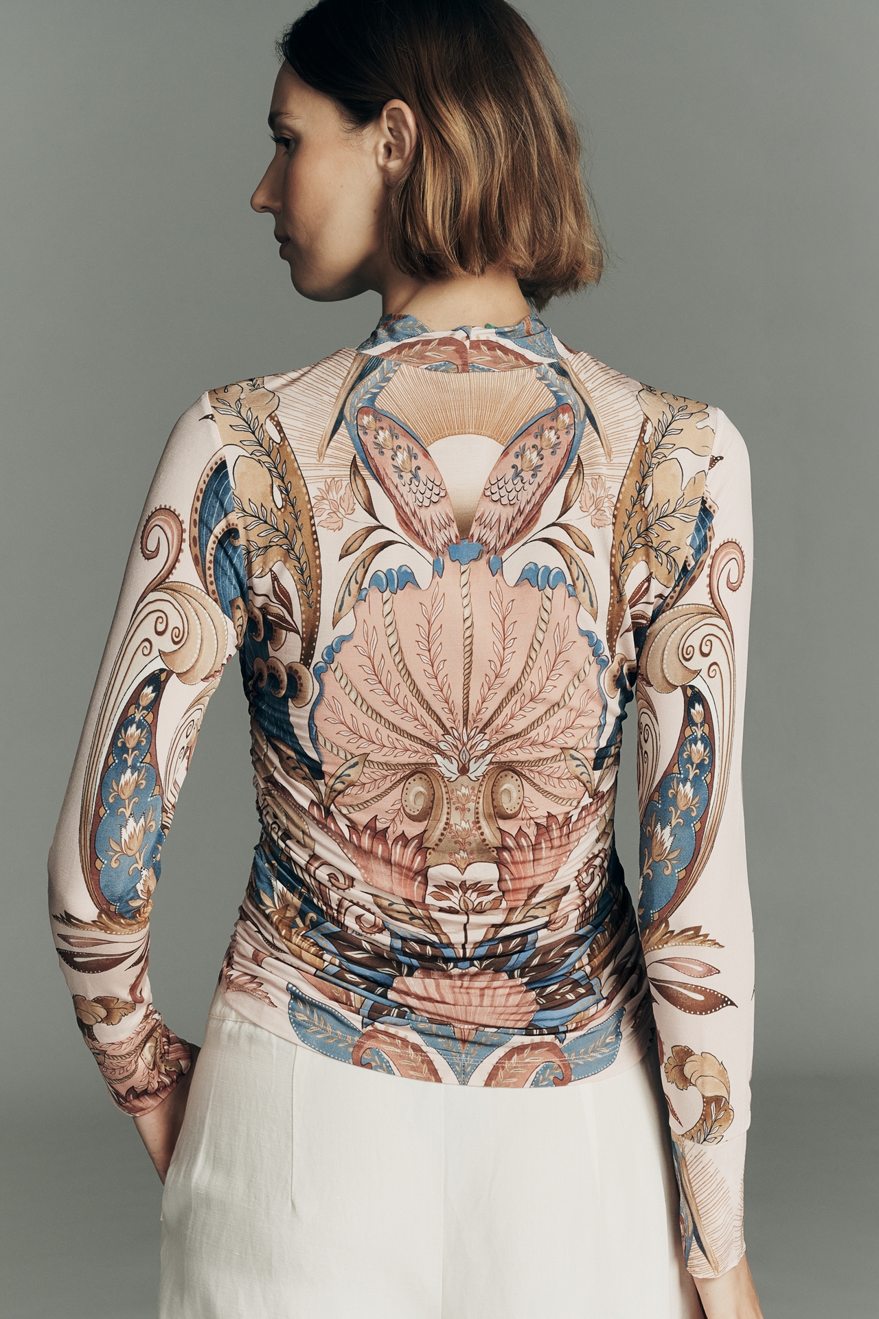 Farm Rio Sea Garden Long-Sleeve Top