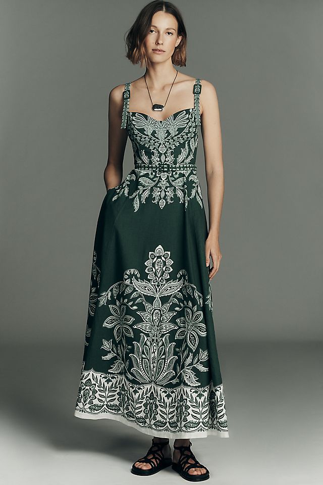 green a line midi dress Romera Ribbed Dress main image 0