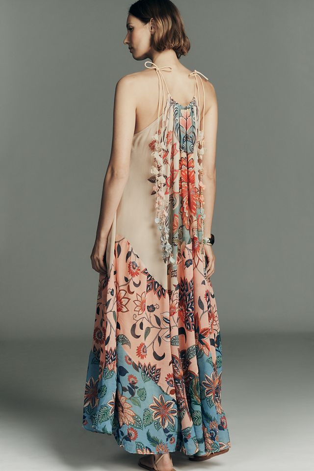 Farm Rio Delhi Boho Floral Sleeveless Maxi Dress | Anthropologie