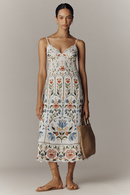 line and dot satin dress LIMONE MAXI DRESS main image 0