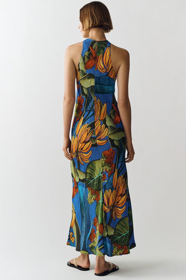 Farm Rio High-Neck Printed Midi Dress | Anthropologie