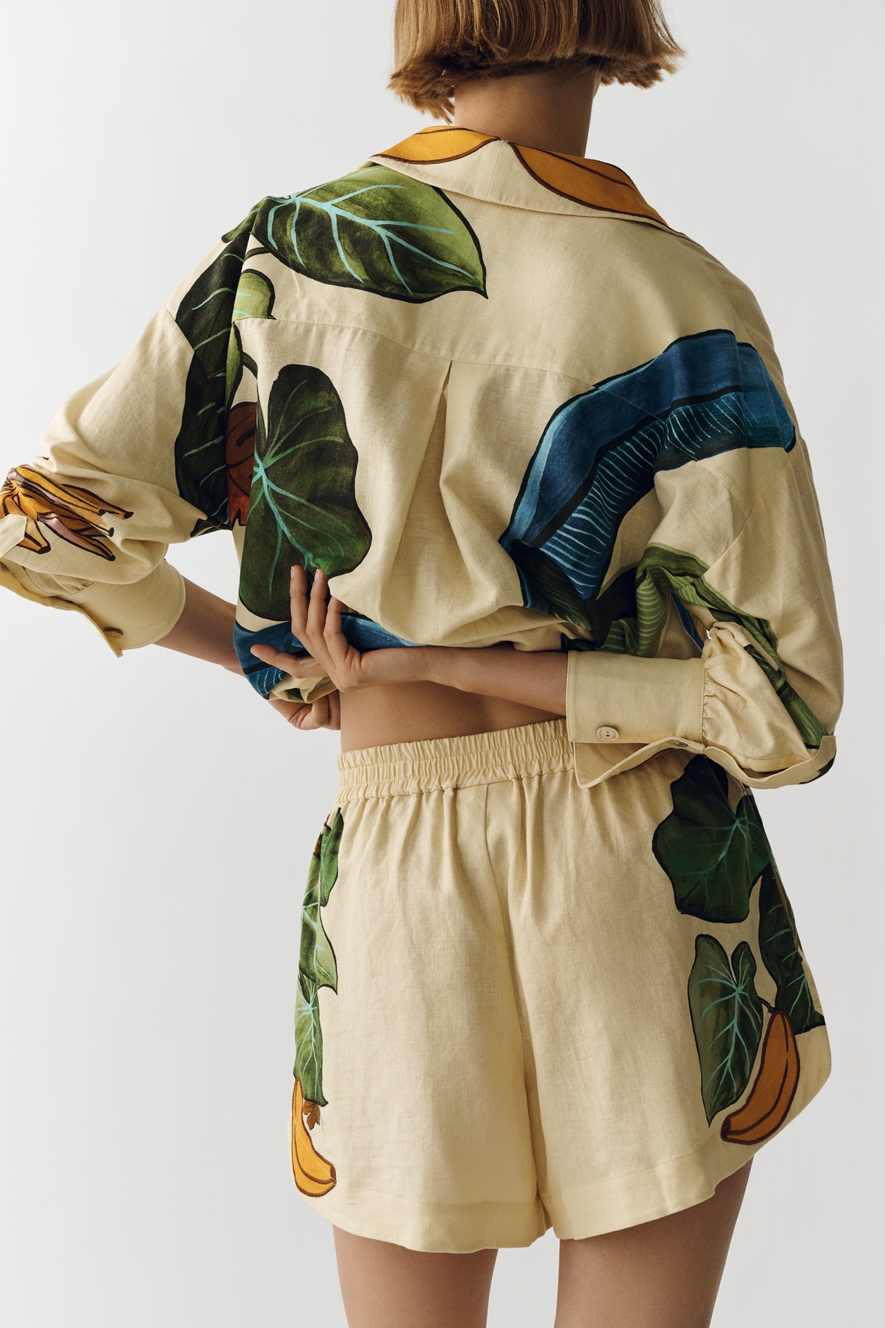 Farm Rio Linen Printed Shorts
