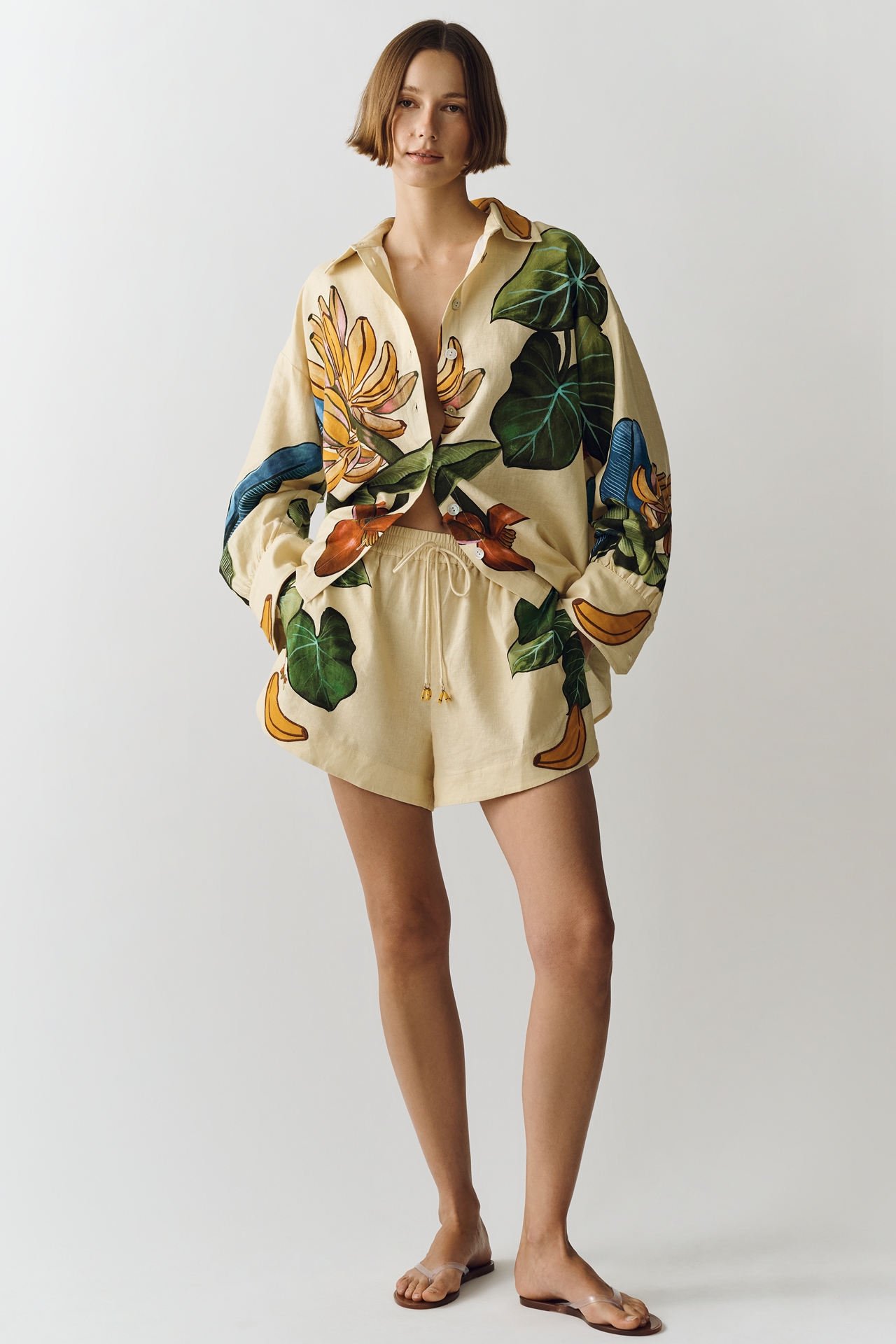 Farm Rio Linen Printed Shorts