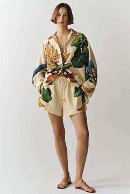 Farm Rio Linen Printed Shorts