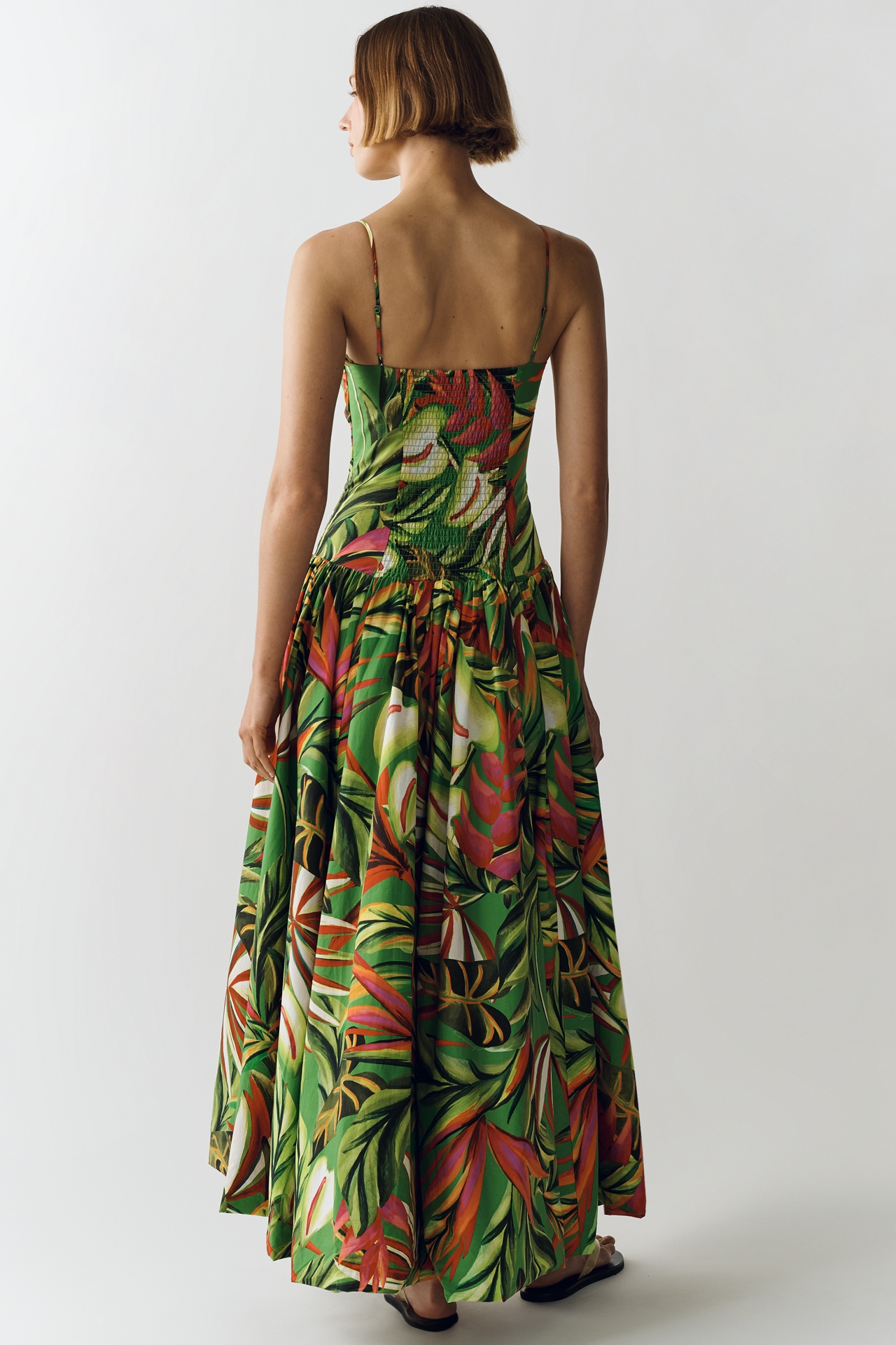 Farm Rio Cotton Tropical Print Maxi Dress