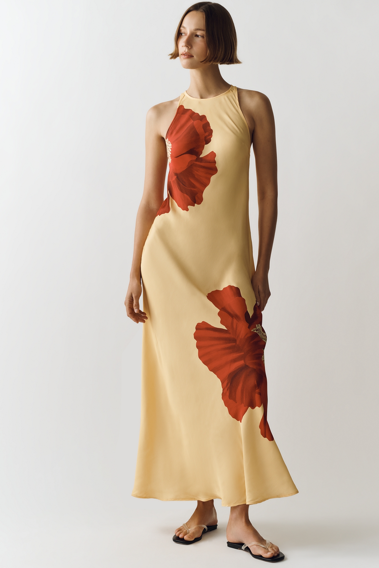 Farm Rio Poppy Print Midi Dress