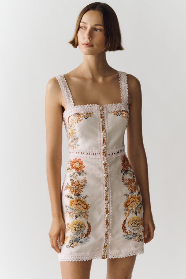 Farm Rio Linen Buttondown Mini Dress #1
