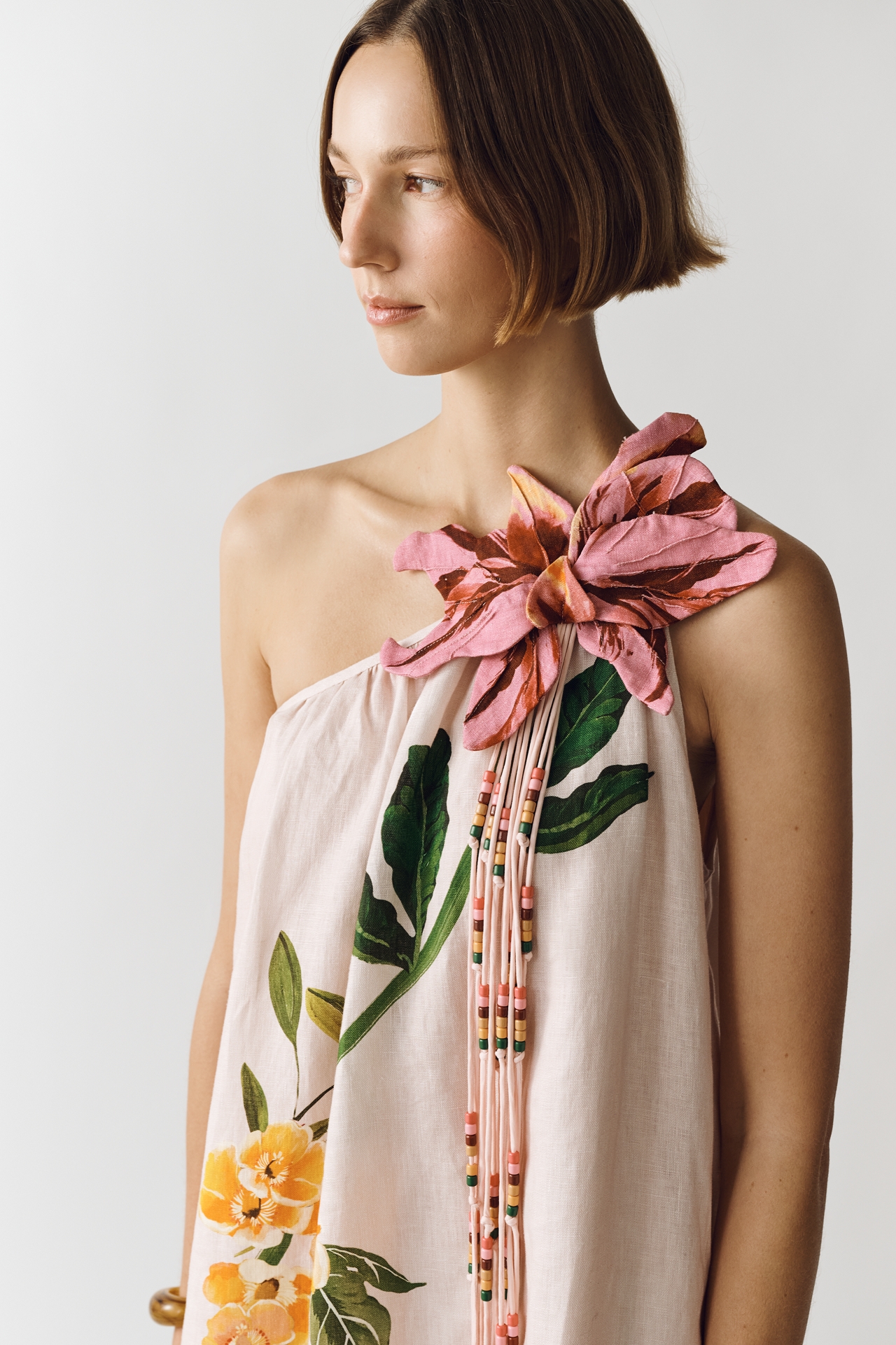 Farm Rio Garden Terrace Linen Maxi Dress