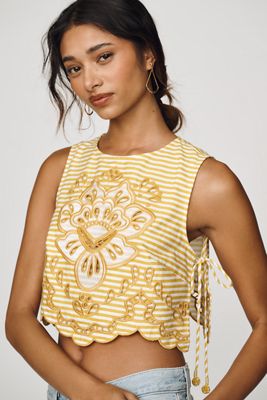 Farm Rio Richilieur Embroidered Tank