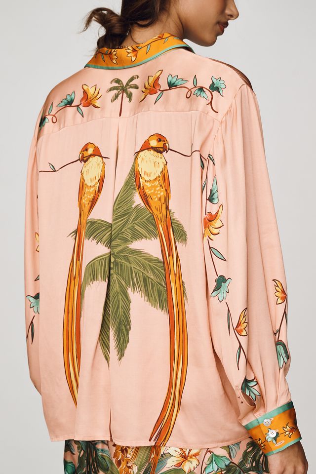 Farm Rio Birds Buttondown Shirt #1