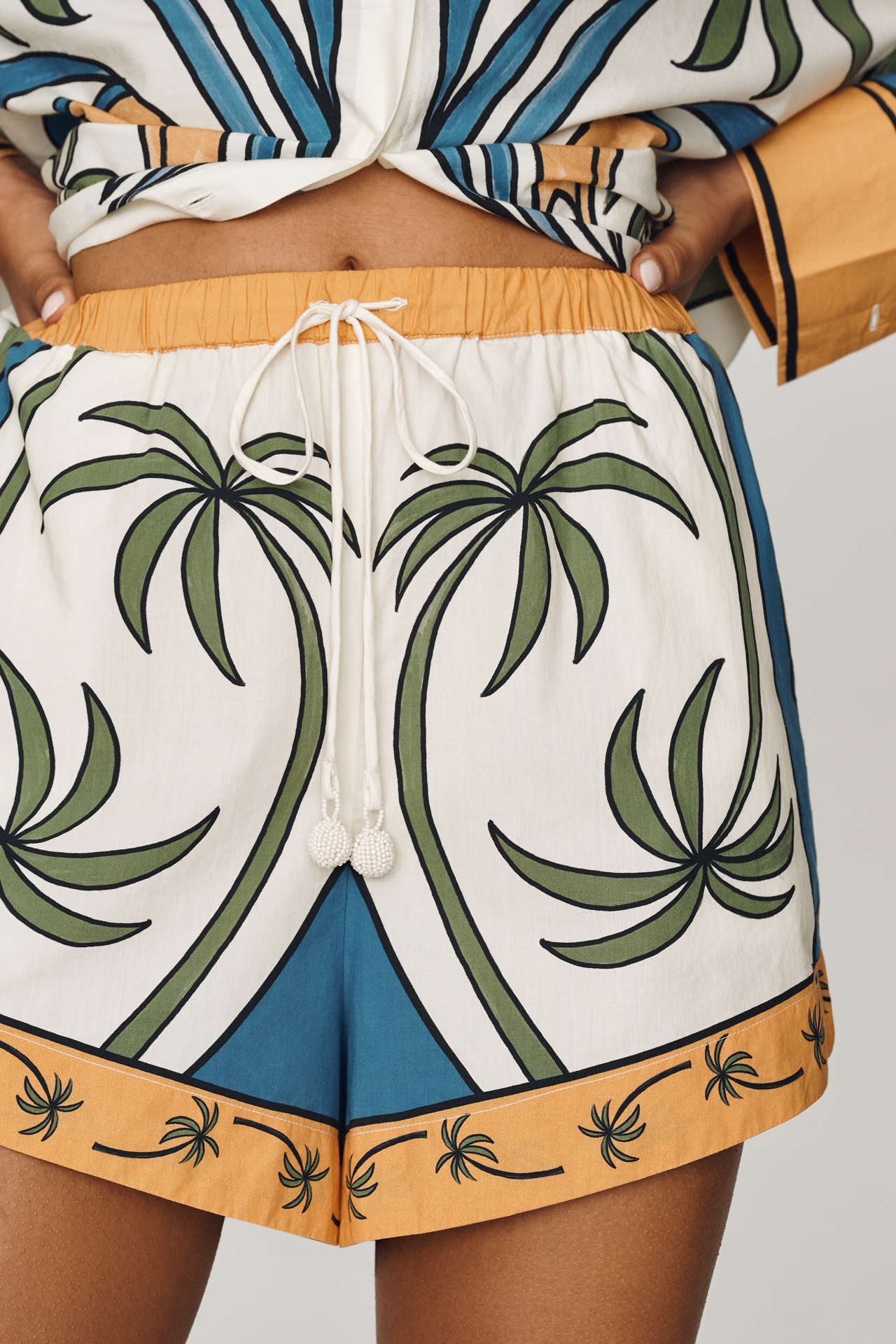Farm Rio Cotton Geometric Shorts