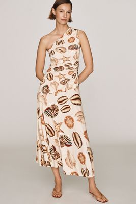 Farm Rio Marine Shells Midi Dress