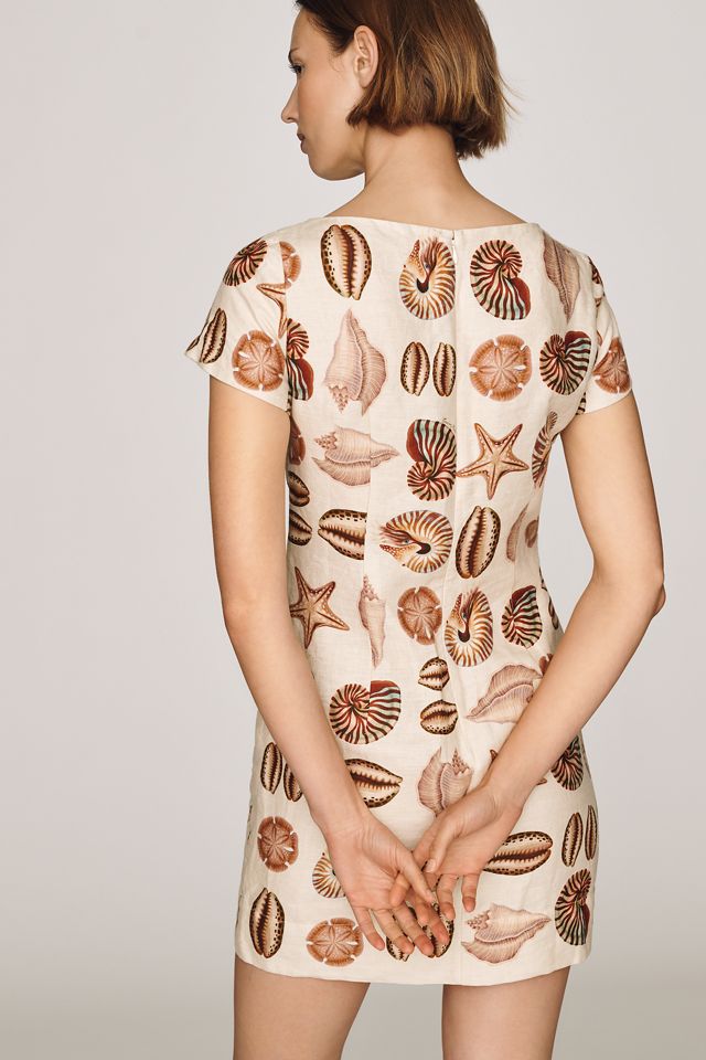 Farm Rio Marine Shells Linen Mini Dress #3