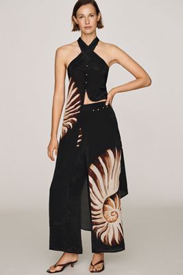 Farm Rio Ammonite Smocked Pants