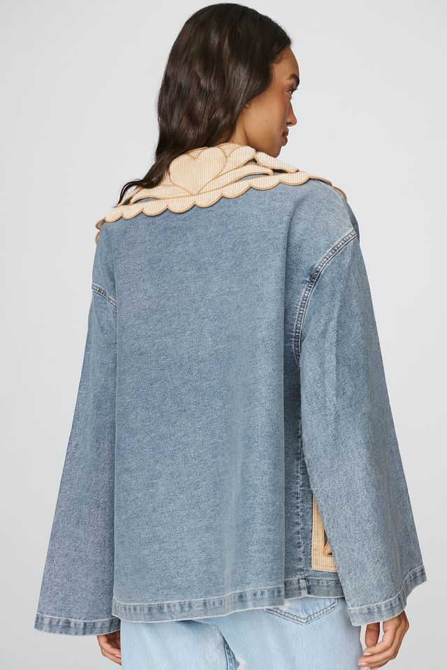 Farm Rio 100% Cotton Richelieu Denim Jacket #1