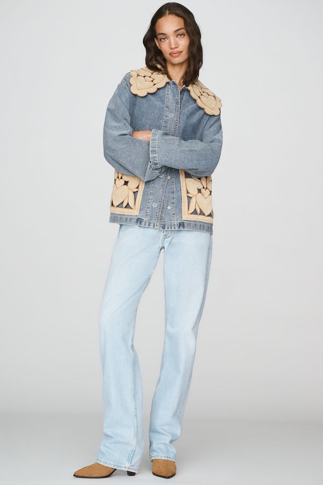 Farm Rio 100% Cotton Richelieu Denim Jacket #2