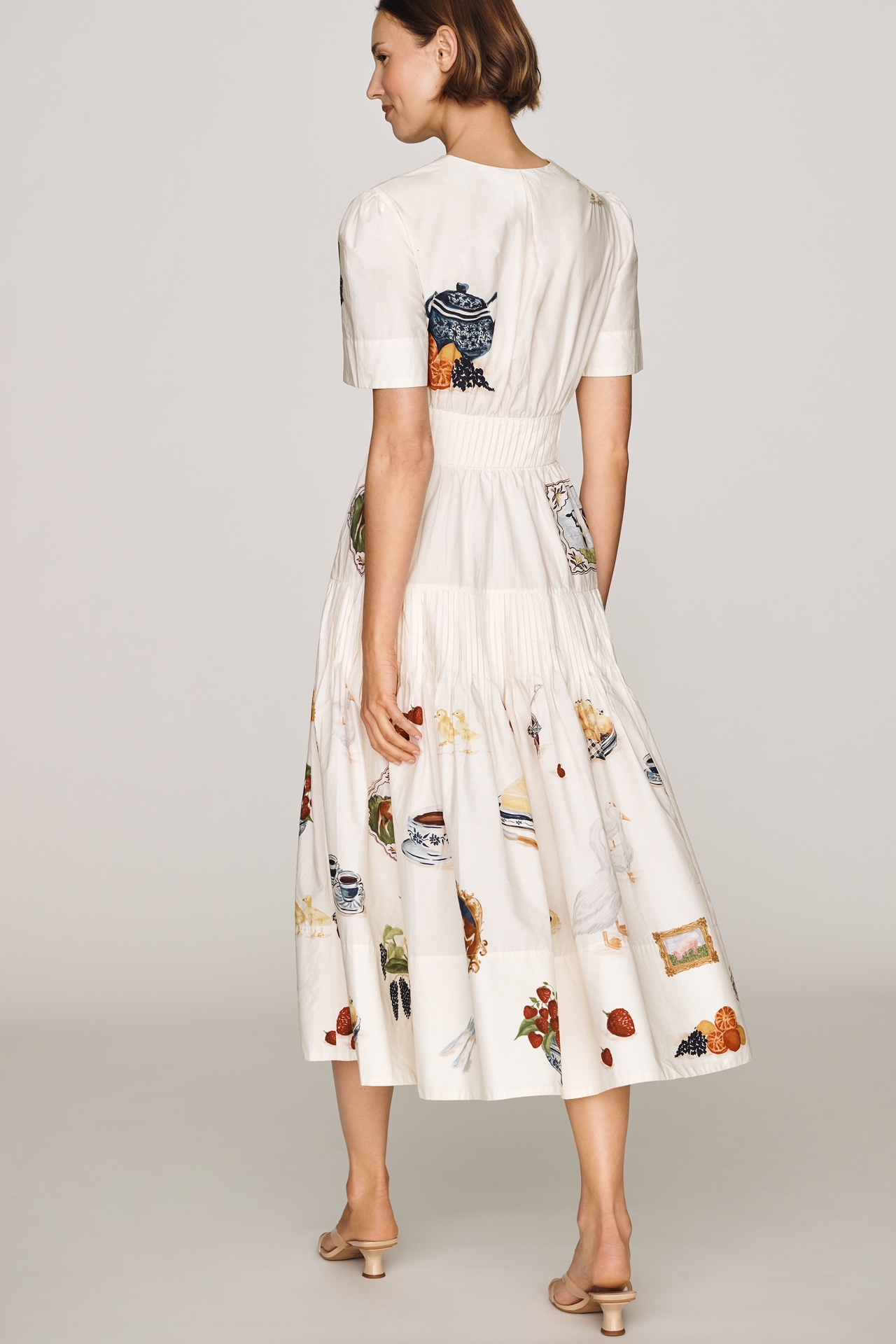 Farm Rio Country Table 100% Cotton Midi Dress