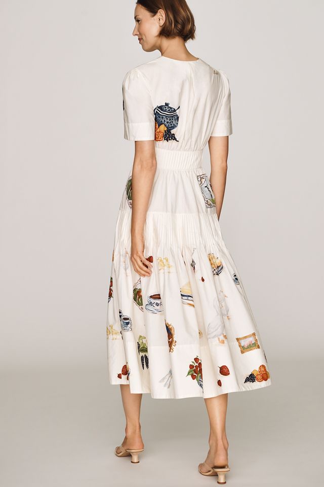 Farm Rio Country Table Cotton Midi Dress #3