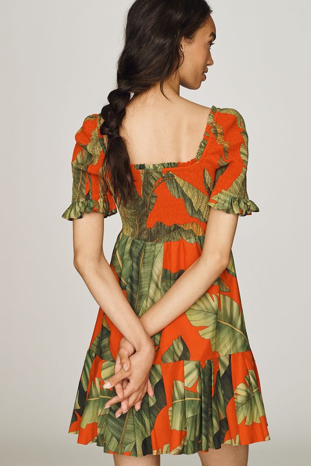 Farm Rio Cotton Smocked Mini Dress #2