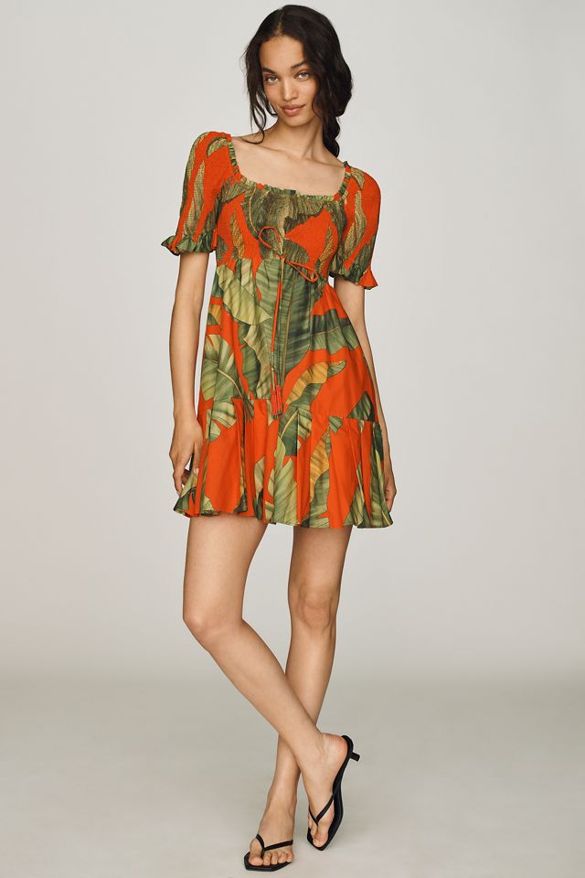 Farm Rio Cotton Smocked Mini Dress #3