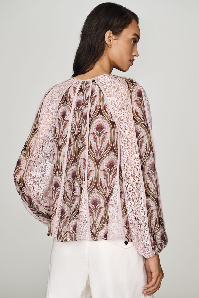 Farm Rio Birds Tree Garden Blouse #1