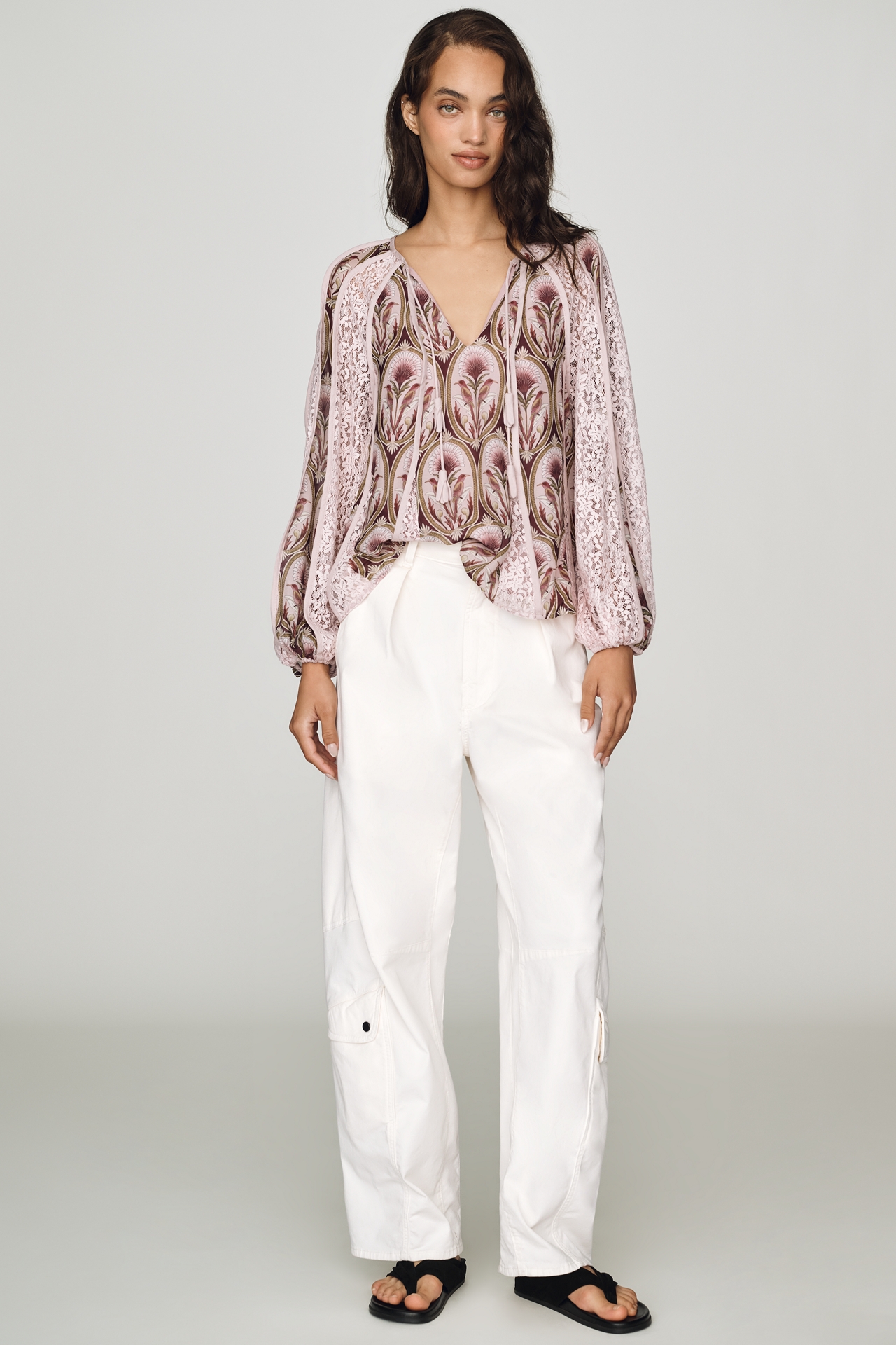 Farm Rio Birds Tree Garden Blouse
