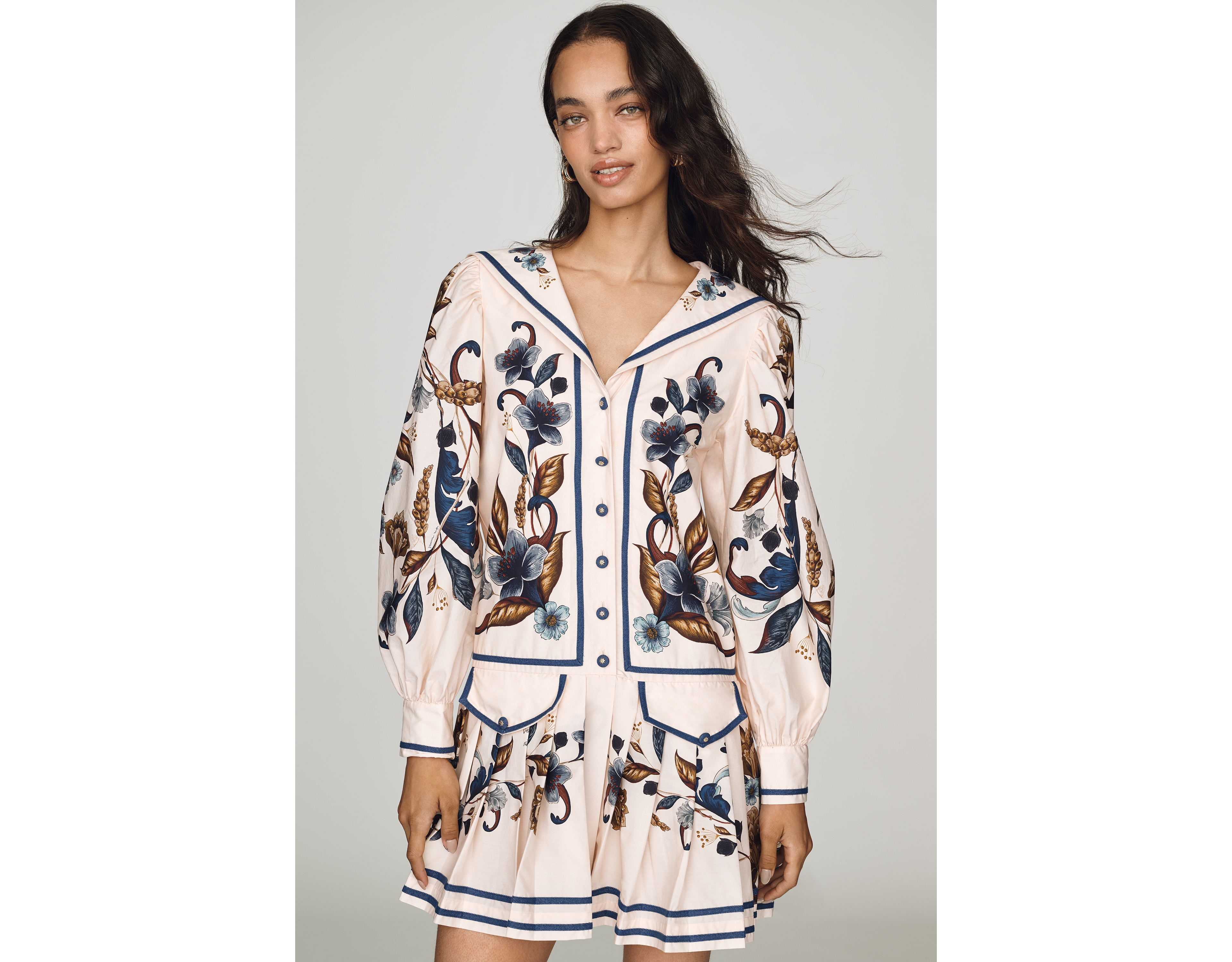 Farm Rio Nature Cotton Mini Dress