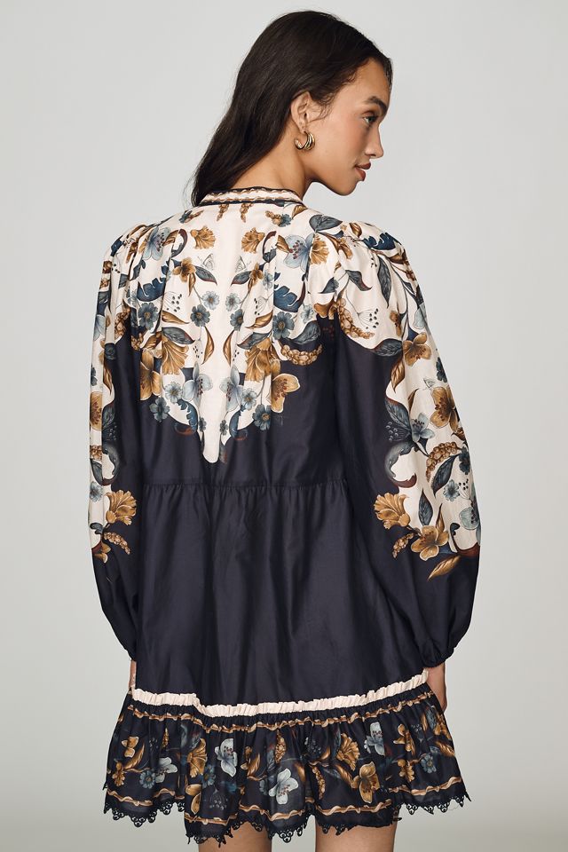 Farm Rio Golden Nature Cotton Mini Dress #2