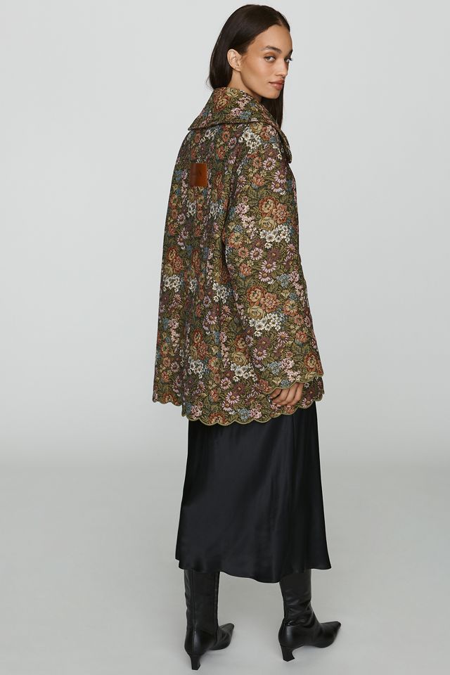 Farm Rio Flower Jacquard Trench Coat #2