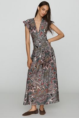Farm Rio Tapestry Flowers Midi Dress
