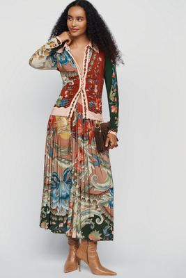 Farm Rio Lunar Boho Midi Skirt