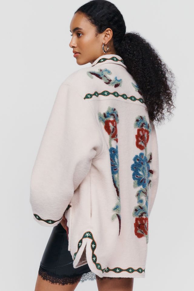 Farm Rio Lunar Boho Wool Blend Fleece Jacket #2