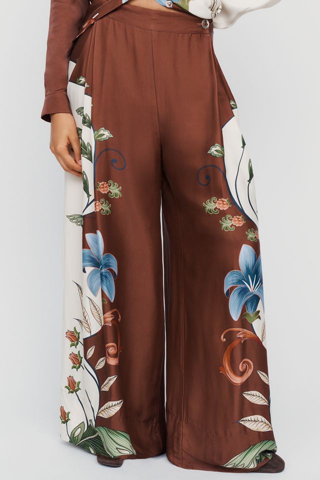 Farm Rio Millena Printed High-Rise Wide-Leg Pants #1