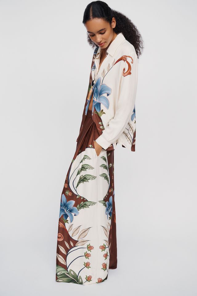 Farm Rio Millena Printed High-Rise Wide-Leg Pants #2
