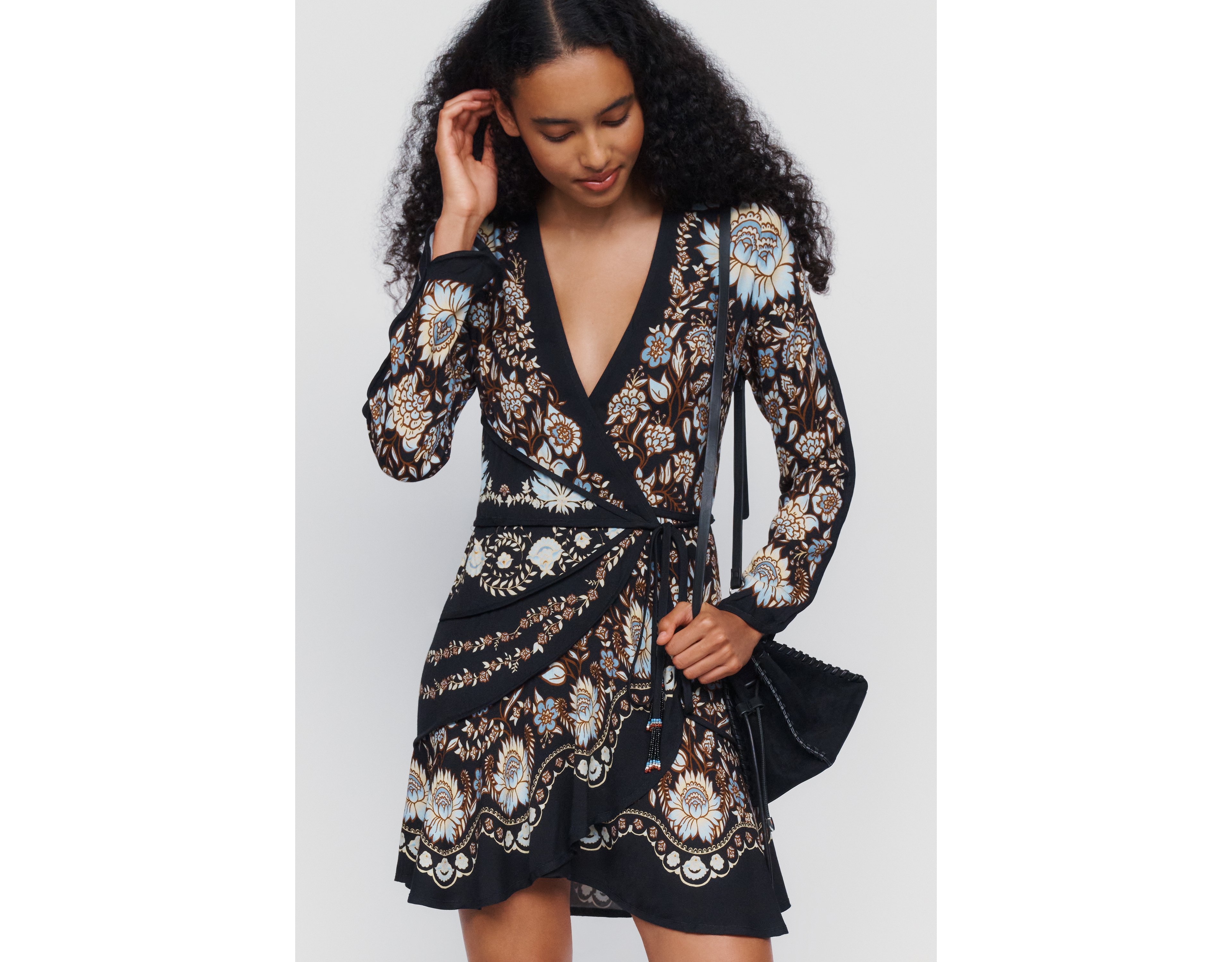 Farm Rio Daniela Wrap Mini Dress