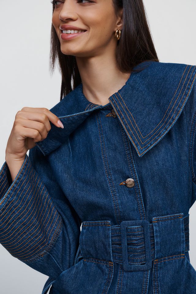 Farm Rio Denim Trench Coat #1